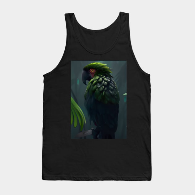 Green Jungle Bird Tank Top by maxcode